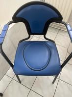Toiletstoel blauw met comfortabele bekleding, Ophalen of Verzenden, Zo goed als nieuw