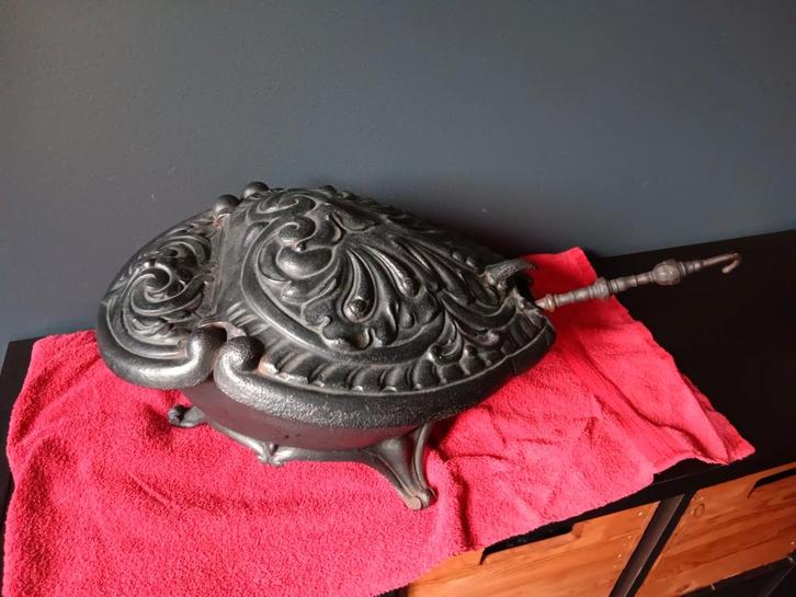 Antieke Franse Kolenbak - Schildpadmodel, Huis en Inrichting, Kachels, Ophalen of Verzenden