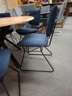 6 Nieuwe stoelen, blauw met zwart frame en greep, Otis Xooon, Huis en Inrichting, Stoelen, Ophalen, Blauw, Nieuw, Metaal
