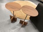 Nieuw Beek Cross Bijzettafels noten hout Design Tafel D35, Nieuw, Ophalen of Verzenden, 60 cm of meer, Hout