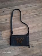Jeans vlinder handtas portemonnee  22x12 cm, Ophalen of Verzenden, Zo goed als nieuw, Blauw
