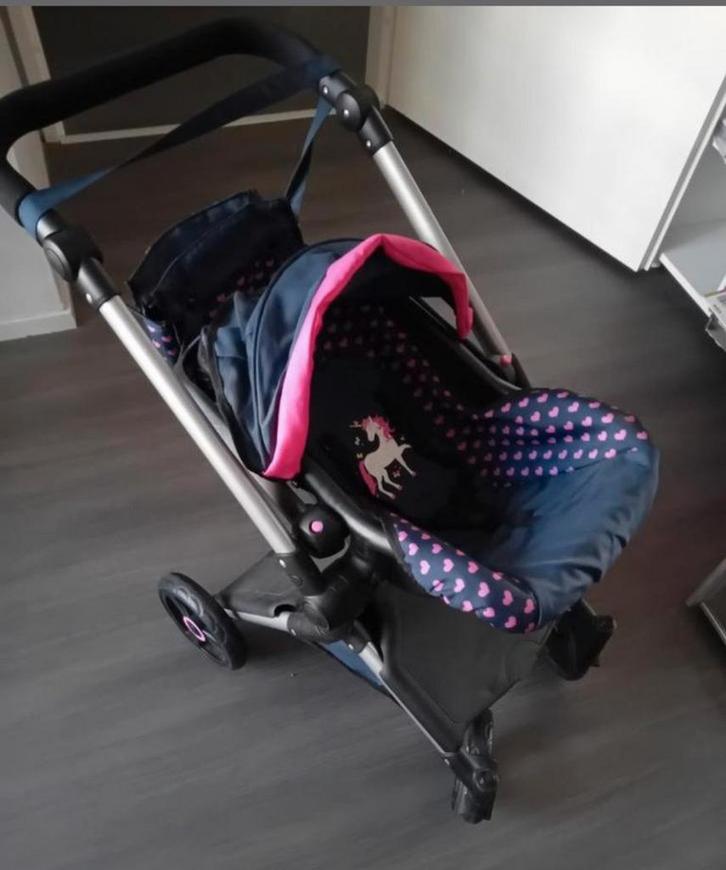 Bayer Poppenwagen met Maxi Cosi en Tas, Kinderen en Baby's, Speelgoed | Poppen, Zo goed als nieuw, Ophalen
