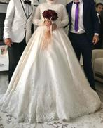 42  maat hijab bruidsjurk, Ophalen of Verzenden, Zo goed als nieuw, Wit, Trouwjurk