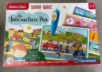 Clementoni - De interactieve pen - 1000 quiz 3-6 jaar beschikbaar voor biedingen