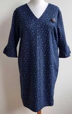 AMaNIA Mo donkerblauwe jurk met bewerking mt. 46, Amania, Blauw, Maat 46/48 (XL) of groter, Ophalen of Verzenden