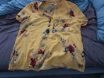 Gele blouse met bloemen, Kleding | Dames, Blouses en Tunieken, Ophalen of Verzenden, Zo goed als nieuw, Maat 38/40 (M), Geel