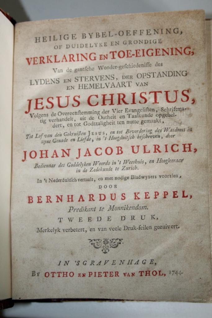 J.J. Ulrich - Heilige Bybel-Oeffening (1771), Antiek en Kunst, Antiek | Boeken en Bijbels, Ophalen of Verzenden