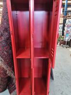 Vintage Rode Metalen Locker Kast, Ophalen, Gebruikt, Vintage