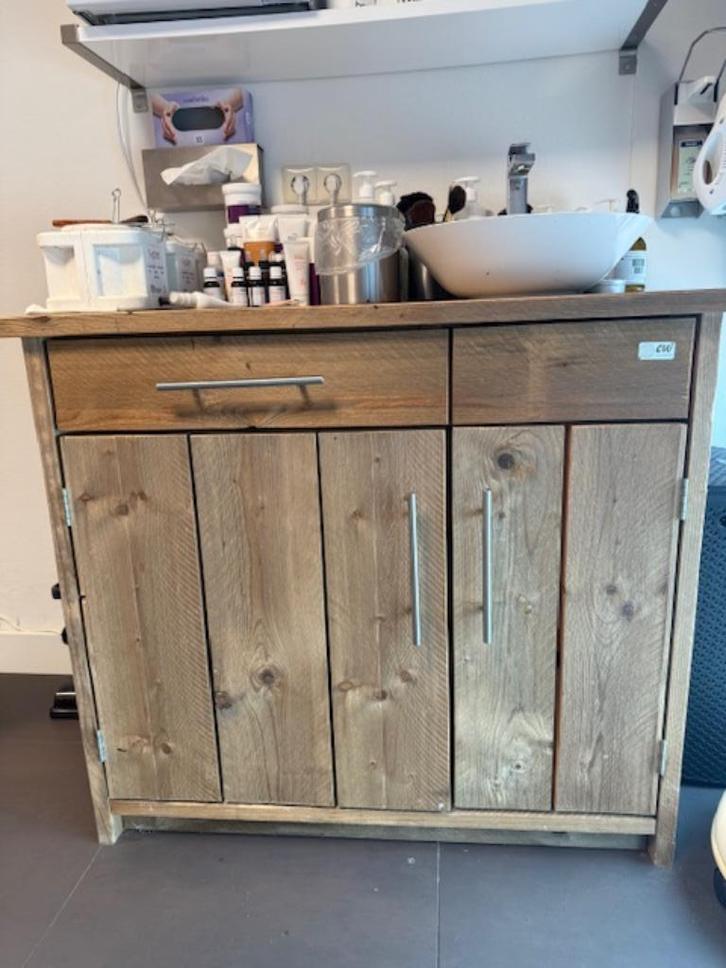 Wastafelmeubel (Steigerhout), Huis en Inrichting, Barren, Zo goed als nieuw, Ophalen