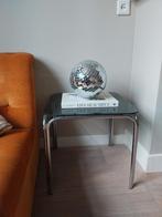 Vintage jaren 70 bijzettafeltje, Gebruikt, Vierkant, Minder dan 50 cm, Ophalen of Verzenden