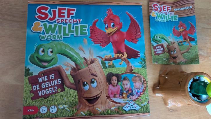 Sjef specht en Willie worm gezelschapsspel, Hobby en Vrije tijd, Gezelschapsspellen | Bordspellen, Zo goed als nieuw, Ophalen