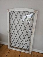 Oud Brocant Raam met Glas in Lood, Ophalen
