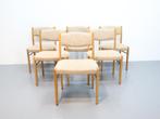 Set van 6 Deense vintage stoelen #Rotundumvintage, Huis en Inrichting, Stoelen, Ophalen of Verzenden, Zo goed als nieuw