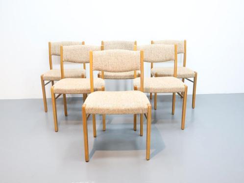 Set van 6 Deense vintage stoelen #Rotundumvintage, Huis en Inrichting, Stoelen, Zo goed als nieuw, Ophalen of Verzenden