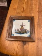 Oud Hollands tegeltje in houten lijst, Ophalen of Verzenden