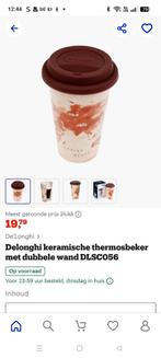 Delonghi dubbel wandige  Koffie beker., Ophalen of Verzenden, Zo goed als nieuw, Beker of Kan