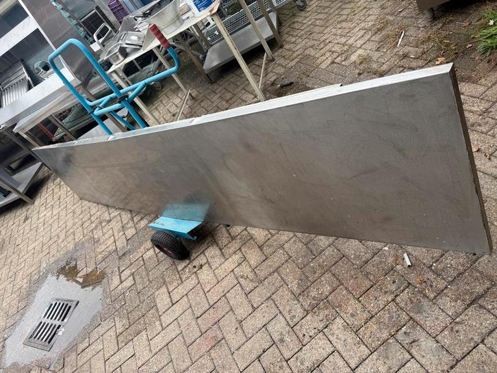 RVS Werkbank blad  rvs werk blad stevig horeca keuken, Doe-het-zelf en Verbouw, Werkbanken, Gebruikt, Ophalen