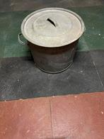 Zinken waston met deksel, Huis en Inrichting, Emmers, Ophalen, Gebruikt, Zink, Met deksel