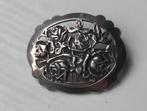Vintage echt zilveren broche met bloemen, Sieraden, Tassen en Uiterlijk, Broches, 4 tot 7 cm, Ophalen of Verzenden, Zo goed als nieuw