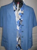 Fijne blouse met jasje maat 44 van Oscar B ., Blauw, Maat 42/44 (L), Zo goed als nieuw, Oscar B