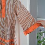 Nema resortwear jurk zand zebra + neon oranje L art 49429, ., Maat 42/44 (L), Ophalen of Verzenden, Nema resortwear