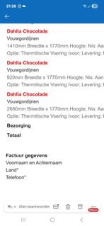 Vouwgordijn bruin, Ophalen, Bruin, 50 tot 100 cm, Minder dan 100 cm