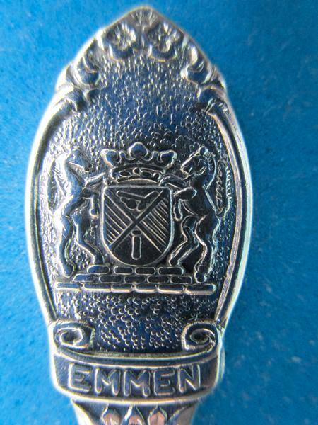 (A1730) Juwelier v Ess Gemeentewapen Emmen, Verzamelen, Porselein, Kristal en Bestek, Gebruikt, Bestek, Overige materialen, Ophalen of Verzenden