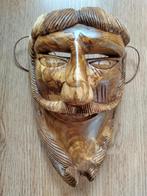 Leuke volkkunst houten masker / folk art wooden mask, Ophalen of Verzenden