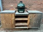 Big Green Egg Minimax met buitenkeuken, Tuin en Terras, Buitenkeukens, Gebruikt, Houtskool, Big green egg, Ophalen of Verzenden