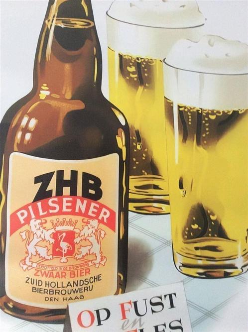 ZHB Bier Brouwerij Den Haag Pub Cafe Bar Affiche Poster, Verzamelen, Biermerken, Nieuw, Reclamebord, Plaat of Schild, Heineken