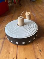 Zwart/wit Retro hanglamp ‘Ruimteschip’, 35 cm diameter, Huis en Inrichting, Lampen | Plafondlampen, Ophalen, Gebruikt