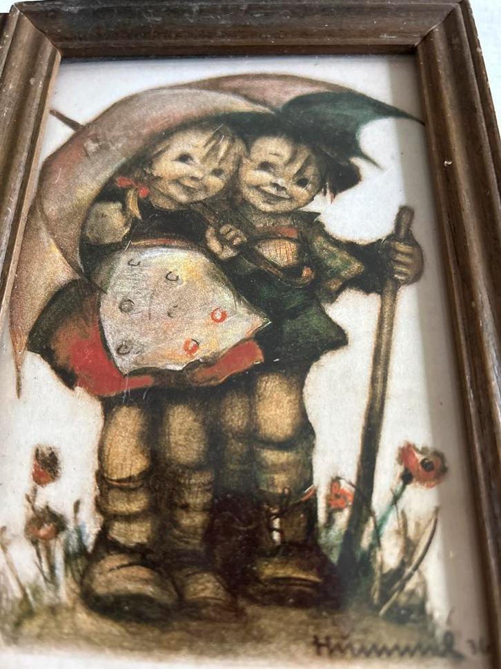 twee fraaie M .j Hummel schilderijtjes, Antiek en Kunst, Kunst | Etsen en Gravures, Ophalen of Verzenden