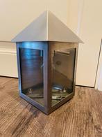 driehoekige RVS wandlamp met glazen ruitjes voor buiten, Tuin en Terras, Buitenverlichting, Minder dan 50 watt, Wandlamp, Waterbestendig