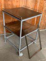 Trolly keukenrek bbq tafel, Gebruikt, Metaal of Aluminium, Vierkant, 55 tot 75 cm