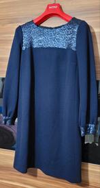 Elegante blauwe jurk met pailletten - Maat XL, Kleding | Dames, Jurken, Blauw, Maat 46/48 (XL) of groter, Nieuw, Ophalen of Verzenden