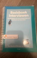 Basisboek Interviewen, Ophalen of Verzenden, Zo goed als nieuw, Monique van der Hulst; Ben Baarda