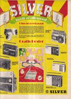 Retro reclame 1979 Silver radio cassette recorder, Verzamelen, Ophalen of Verzenden