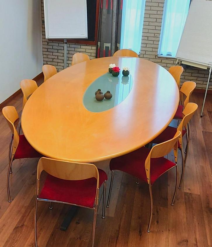 Grote eettafel, Huis en Inrichting, Tafels | Eettafels, Gebruikt, 150 tot 200 cm, 200 cm of meer, Vijf personen of meer, Ovaal