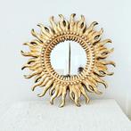 Prachtige Zonnespiegel - Gouden Accent voor je Interieur, Huis en Inrichting, Woonaccessoires | Spiegels, Ophalen of Verzenden