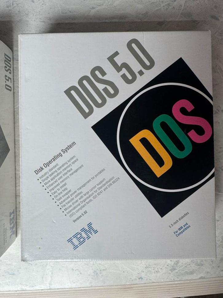 DOS 5.02 in doos op diskette, Computers en Software, Vintage Computers, Ophalen of Verzenden