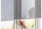 Ikea grijs rolgordijn Skogsklöver 140 cm breed, Ophalen, 100 tot 150 cm, Zo goed als nieuw, Grijs