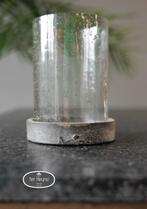 Glazen windlicht pot met deksel mt L stoer sober landelijk, Verzenden, Nieuw