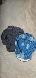 VINGINO jeans jeanshemd set van 2 maat 12/152, Jongen, Ophalen of Verzenden, Zo goed als nieuw, Overhemd of Blouse
