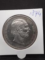 Rijksdaalder 1874 koning Willem III, Koning Willem III, Zilver, Ophalen of Verzenden, Losse munt