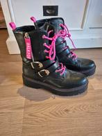Leuke zwart- roze laarsjes, Zwart, Lage of Enkellaarzen, Ophalen of Verzenden, Zo goed als nieuw