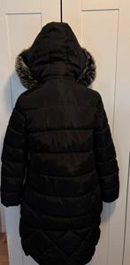 Mooie warme zwarte gewatteerde halflange jas, Kleding | Dames, Jassen | Winter, Maat 38/40 (M), Zwart, Ophalen of Verzenden, Zo goed als nieuw