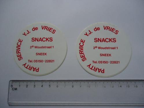 sticker oud Sneek friesland Partuy service YJ de Vries retro, Verzamelen, Stickers, Zo goed als nieuw, Bedrijf of Vereniging, Verzenden
