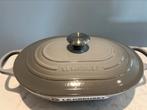 SALE NIEUWE Le Creuset Oblong French Grey 31 cm, Gietijzer, Nieuw, Ophalen of Verzenden, Keramische plaat