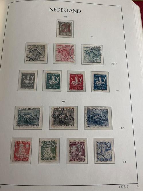 NL 1929–30 luchtpost, Rembrandt & kind-serie compleet, Postzegels en Munten, Postzegels | Nederland, Gestempeld, T/m 1940, Ophalen of Verzenden