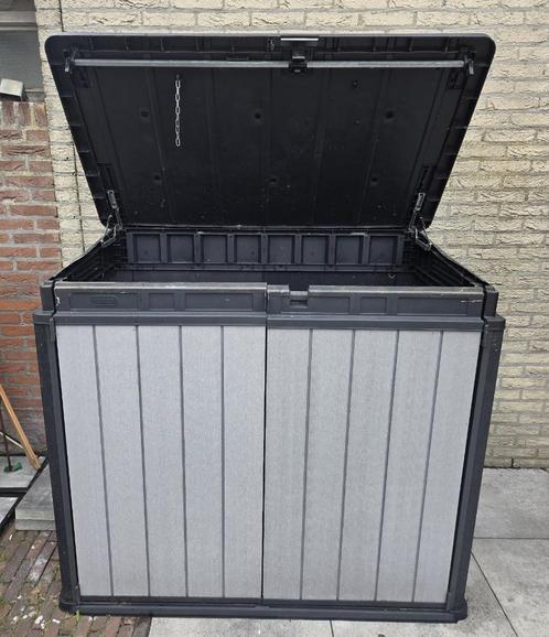 Keter opbergkast / container / kliko ombouw - Kunstof grijs, Tuin en Terras, Bergingen en Tuinkasten, Gebruikt, Containerberging